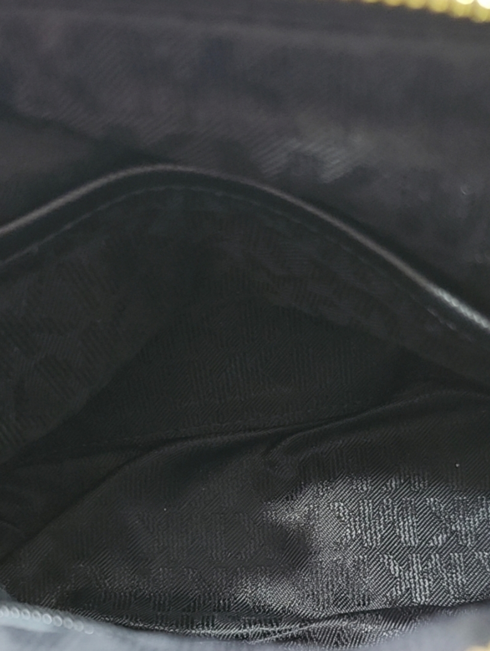 Michael Kors Black Saffiano Mini Dome Satchel Crossbody Gold Chain - Picture 10 of 13